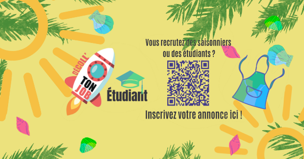 Vous avez une offre de job d'été, saisonnier ou étudiant à partager ? Publiez-la ici !