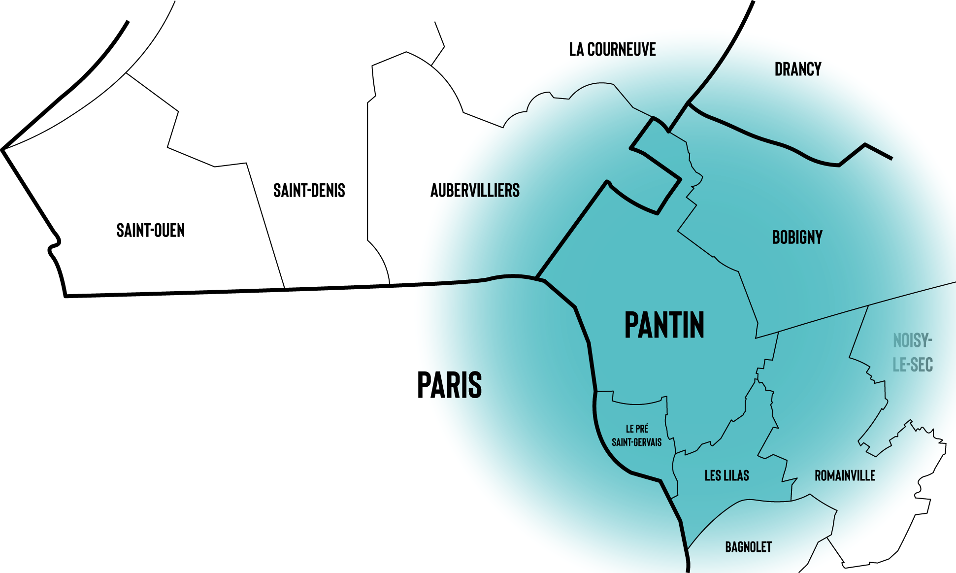 Carte des lieux relais de Seine-Saint-Denis