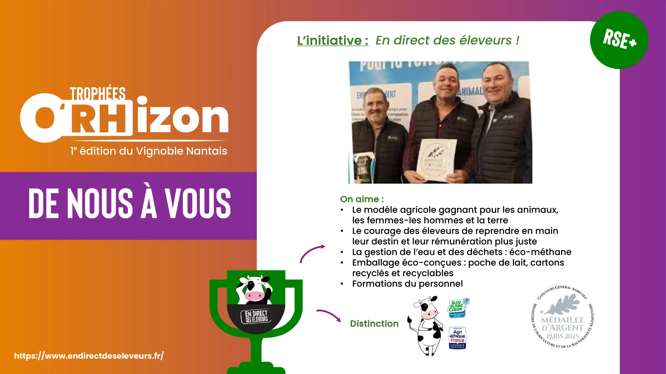 TROPHÉES O'RHIZON CANDIDAT - De Nous à Vous